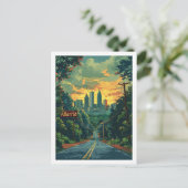 Atlanta Georgia USA Berühmter Reiseort Postkarte (Stehend Vorderseite)