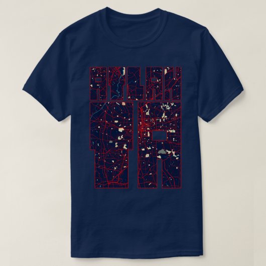 Atlanta Georgia USA City Map Typografy Hope TShir T-Shirt (Design vorne)