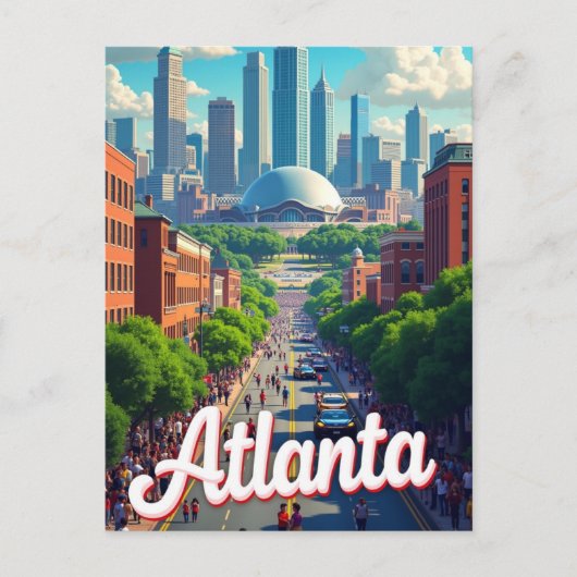 Atlanta Georgia USA Famous Travel Place Postkarte (Vorderseite)