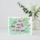 Atlanta Georgia USA Illustrierte Karte (Stehend Vorderseite)