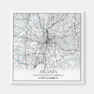 Atlanta Georgia USA Reiseplan Magnet