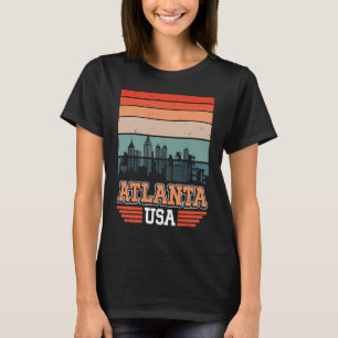 Atlanta Georgia USA Retro Vintag Sunset Skyline A T-Shirt