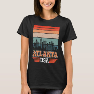 Atlanta Georgia USA Retro Vintag Sunset Skyline A T-Shirt