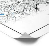 Atlanta Georgia USA Travel City Map Poster (Ecke)