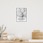 Atlanta Georgia USA Travel City Map Poster (Küche)