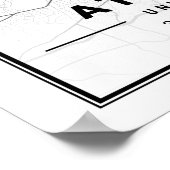 Atlanta Georgia USA Travel City Map Poster (Ecke)