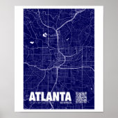 Atlanta, Georgia USA Travel City Map Poster (Vorne)