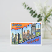 Atlanta, Georgia Vintag Big Letters Postkarte (Stehend Vorderseite)