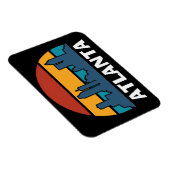 Atlanta Georgia Vintag Sunset Cityscape Foto Magnet (Rechte Seite)