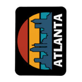 Atlanta Georgia Vintag Sunset Cityscape Foto Magnet (Vertikal)