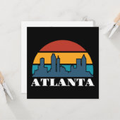 Atlanta Georgia Vintag Sunset Cityscape Karte (Vorderseite/Rückseite Beispiel)