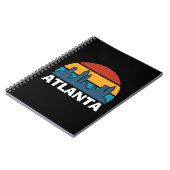 Atlanta Georgia Vintag Sunset Cityscape Notebook Notizblock (Linke Seite)