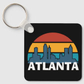 Atlanta Georgia Vintag Sunset Cityscape Schlüsselanhänger (Vorderseite)