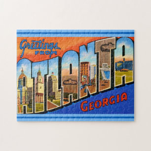 Atlanta Georgia Vintage 11x14 Puzzle