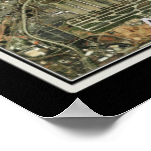 Atlanta Georgia von Space Satellite Map Poster (Ecke)