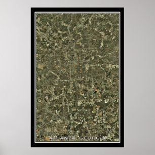 Atlanta Georgia von Space Satellite Map Poster