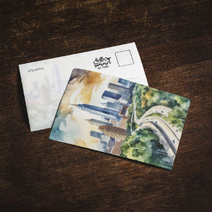 Atlanta Georgia Wasserfarbe Einladung