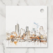 Atlanta Georgia Wasserfarbenlandschaft Hochzeit Geschenkanhänger (Rückseite)