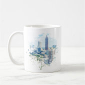 Atlanta, Georgia Watercolor Fun Fakten Neue Zuhaus Kaffeetasse (Links)