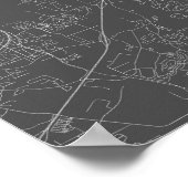 Atlanta, Georgia (weiß auf schwarz) Poster (Ecke)