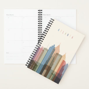Atlanta, Georgien City Skyline Planer