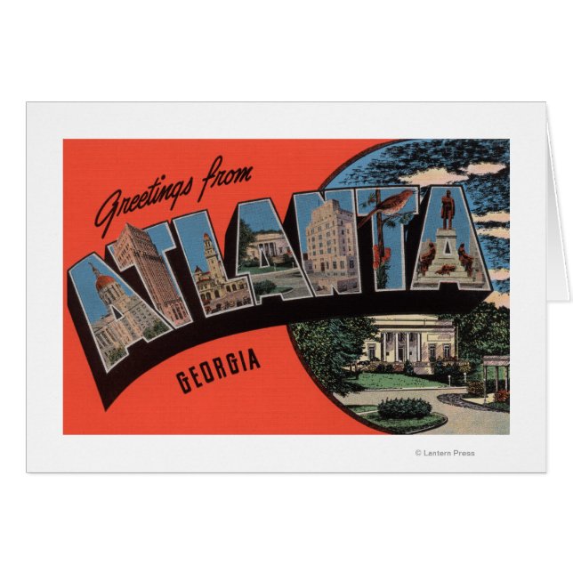 Atlanta, Georgien - Großbuchstaben (Vorderseite (Horizontal))