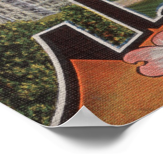 Atlanta, Georgien - Großbuchstaben 3 Poster (Ecke)