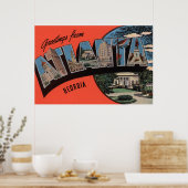 Atlanta, Georgien - Großbuchstaben Poster (Küche)