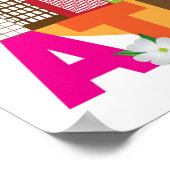 Atlanta, Georgien | Peach Skyline Poster (Ecke)