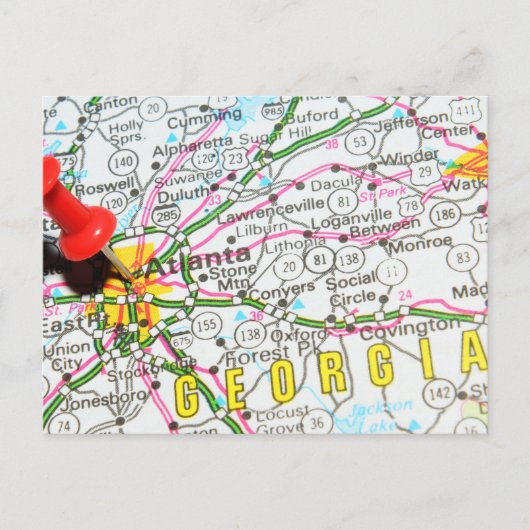 Atlanta, Georgien Postkarte (Vorderseite)