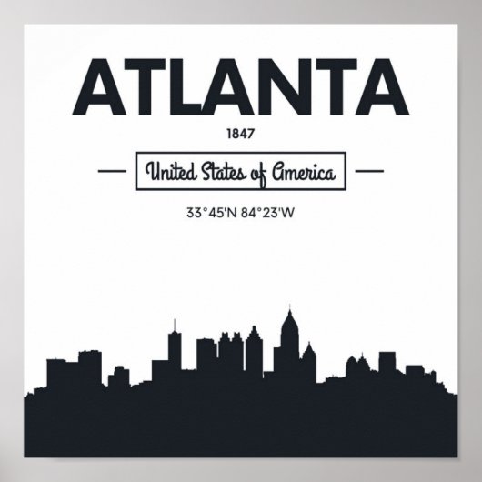 Atlanta, Georgien | Städtekoordinatoren Poster (Vorne)
