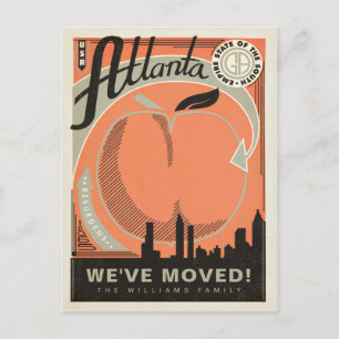 Atlanta, Georgien Wir haben uns bewegt Einladungspostkarte