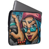 Atlanta Girl Graffiti Laptopschutzhülle (Vorne Rechts)