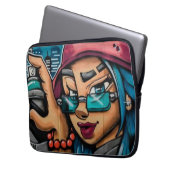 Atlanta Girl Graffiti Laptopschutzhülle (Vorderseite Links)