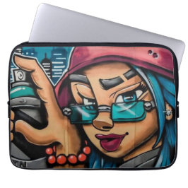 Atlanta Girl Graffiti Laptopschutzhülle