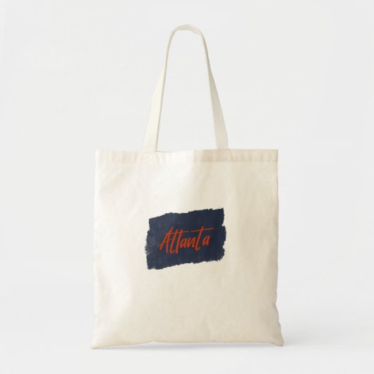 Atlanta Handgeschriebene rote Typografie Tragetasche (Vorne)