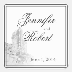 Atlanta Hochzeit in Urlaubsort Umschlag Aufkleber