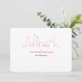 Atlanta Holiday Skyline Card Feiertagskarte (Stehend Vorderseite)