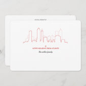 Atlanta Holiday Skyline Card Feiertagskarte (Vorne/Hinten)