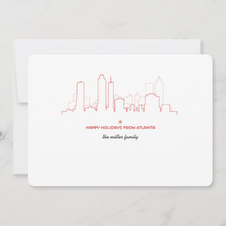 Atlanta Holiday Skyline Card Feiertagskarte