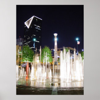 Atlanta in der Nacht Poster