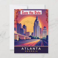 Atlanta Innenstadt, GA, Travel Postcard