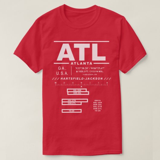 Atlanta International Airport ATL T - Shirt (Design vorne)