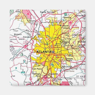 Atlanta-Karte Magnet