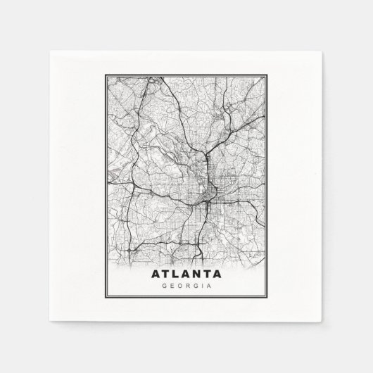 Atlanta-Karte Serviette (Vorderseite)