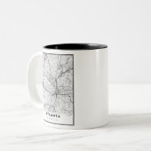 Atlanta-Karte Zweifarbige Tasse (Vorderseite Links)