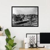 Atlanta Lard Ölfabrik und Eisenbahnwagen 1864 Poster (Heimbüro)