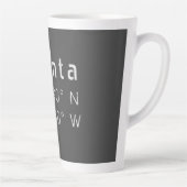 Atlanta Latitude & Longitude Dark Gray Milchtasse (Rechts)