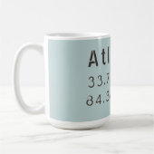 Atlanta Latitude & Longitude Kaffeetasse (Links)