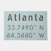 Atlanta Latitude und Länge Fußmatte (Vorderseite)